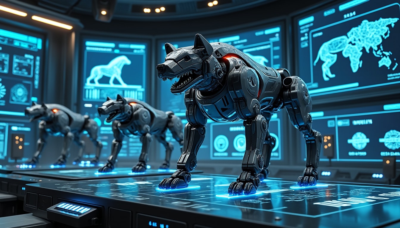 découvrez le registre des robots qui recense les chiens robots équipés d'armes, offrant un aperçu complet de ces machines technologiquement avancées et potentiellement dangereuses.
